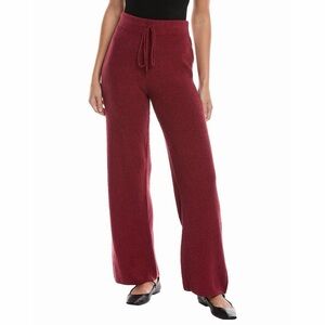 Nation LTD Rachelle Cozy Ribbed Pant in Danish Red Wide Leg Womens Size S